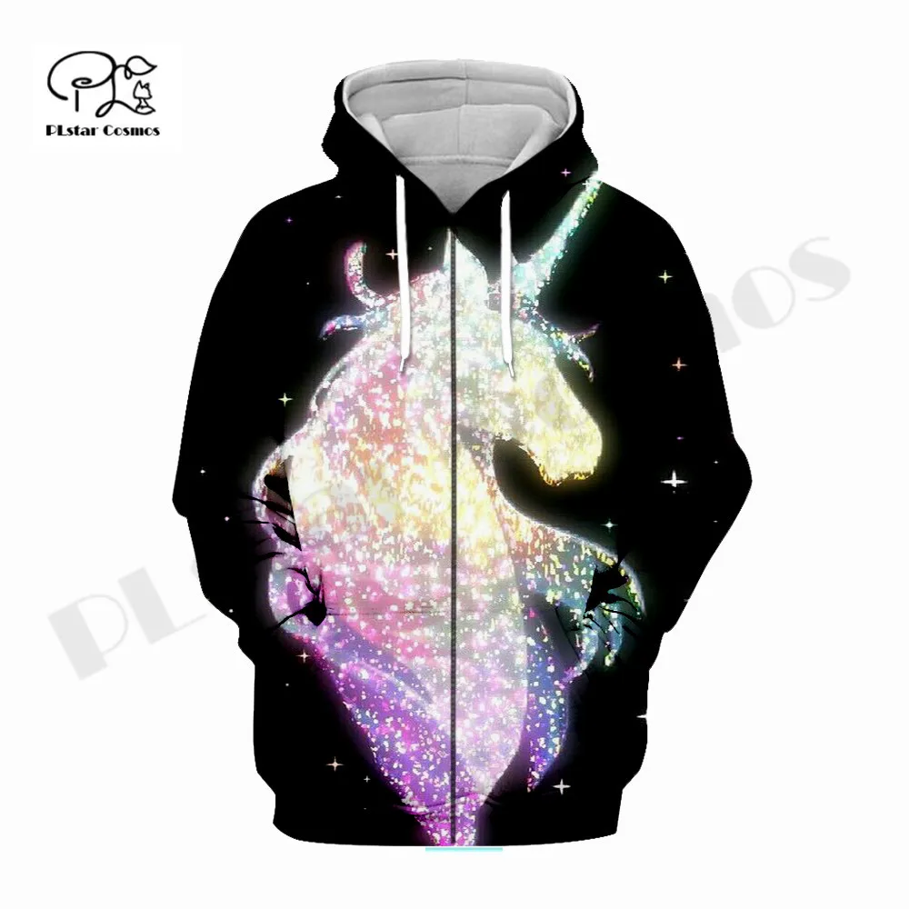 

PLstar Cosmos 3DPrint Newest Unicorn Starry Sky Funny Premium Awsome Unique Harajuku Streetwear Unisex Hoodie/SweatshirtZip W-10