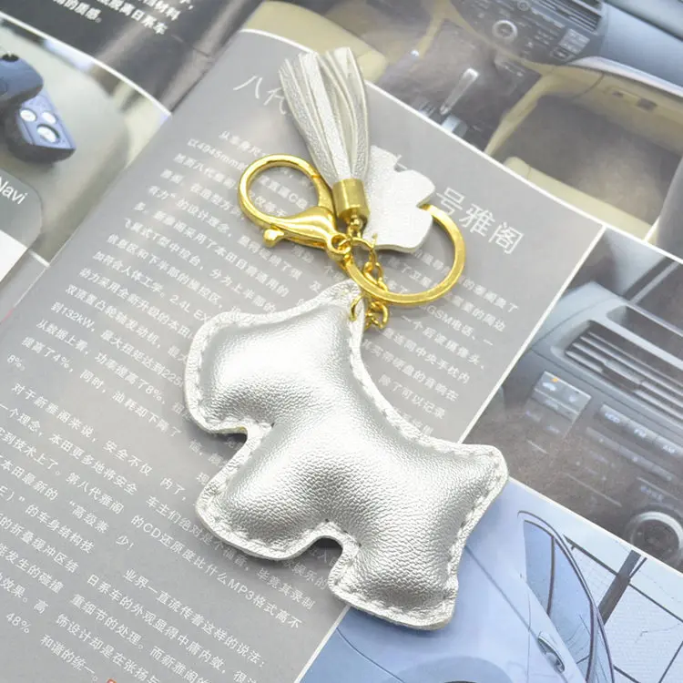 Кожаный брелок милый женский для автомобильных ключей подвеска держатель