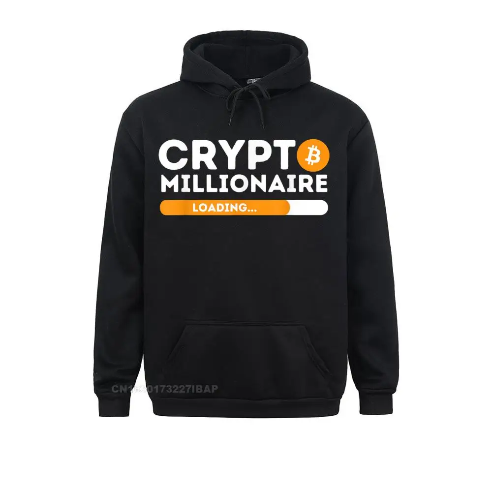 Crypto Millionaire Loading BTC Trader Bitcoin Investor Special Mens Sweatshirts Simple Style Hoodies 3D Printed Hoods