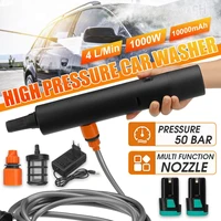 1000w 50 bar portable high pressure cordless washer sprayer 4 lmin with 10000mah li ion battery car wash electric water cleaner
