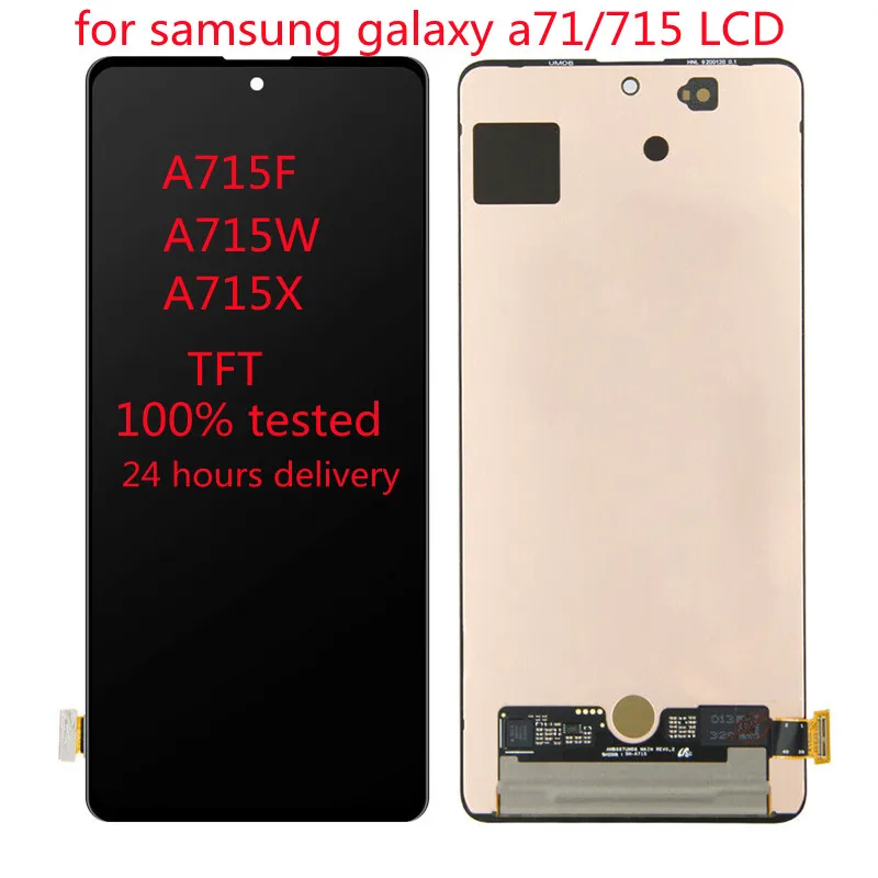 Montaje de digitalizador de pantalla t&aacute;ctil LCD para tel&eacute;fono m&oacute;vil Samsung Galaxy a71, TFT con marco adecuado para a715 a715f a715w a715x LCD-0