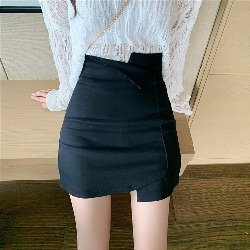 Женская весенняя одежда модная нестандартная юбка с высокой талией в Корейском