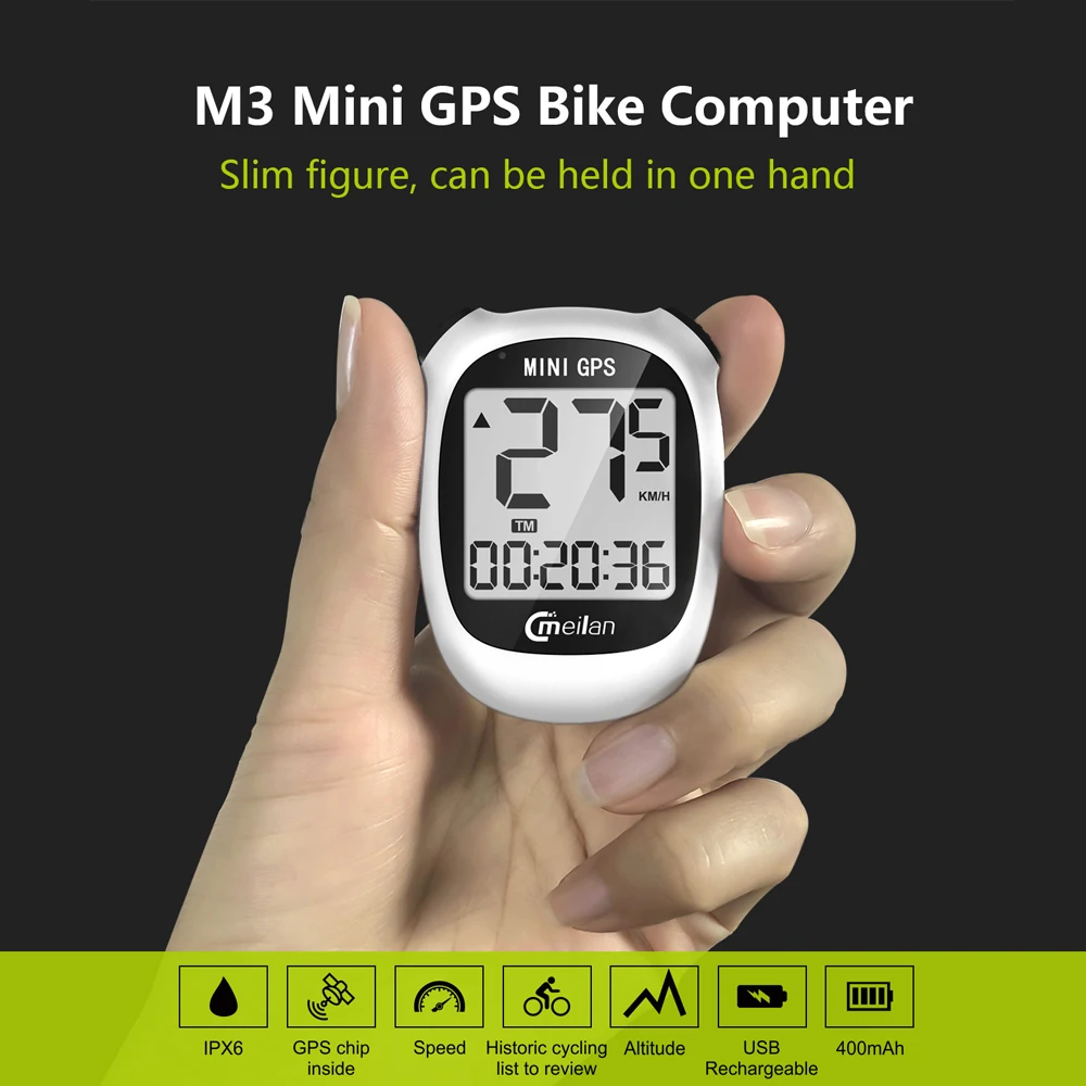 Водонепроницаемый велокомпьютер Meilan M3 GPS-позиционирование одометр Секундомер с