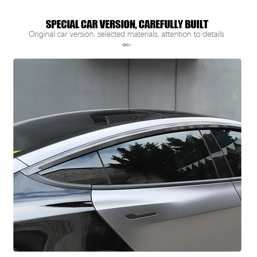 Окна автомобиля дождевик внешний Carbonfiber аксессуары для Tesla модель 3 импортные