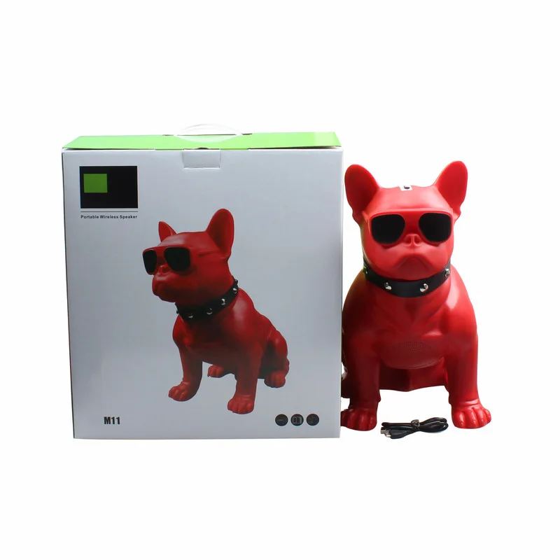 Twistable Dog Head Bulldog подарок украшения беспроводной Bluetooth M11 карта книжная полка