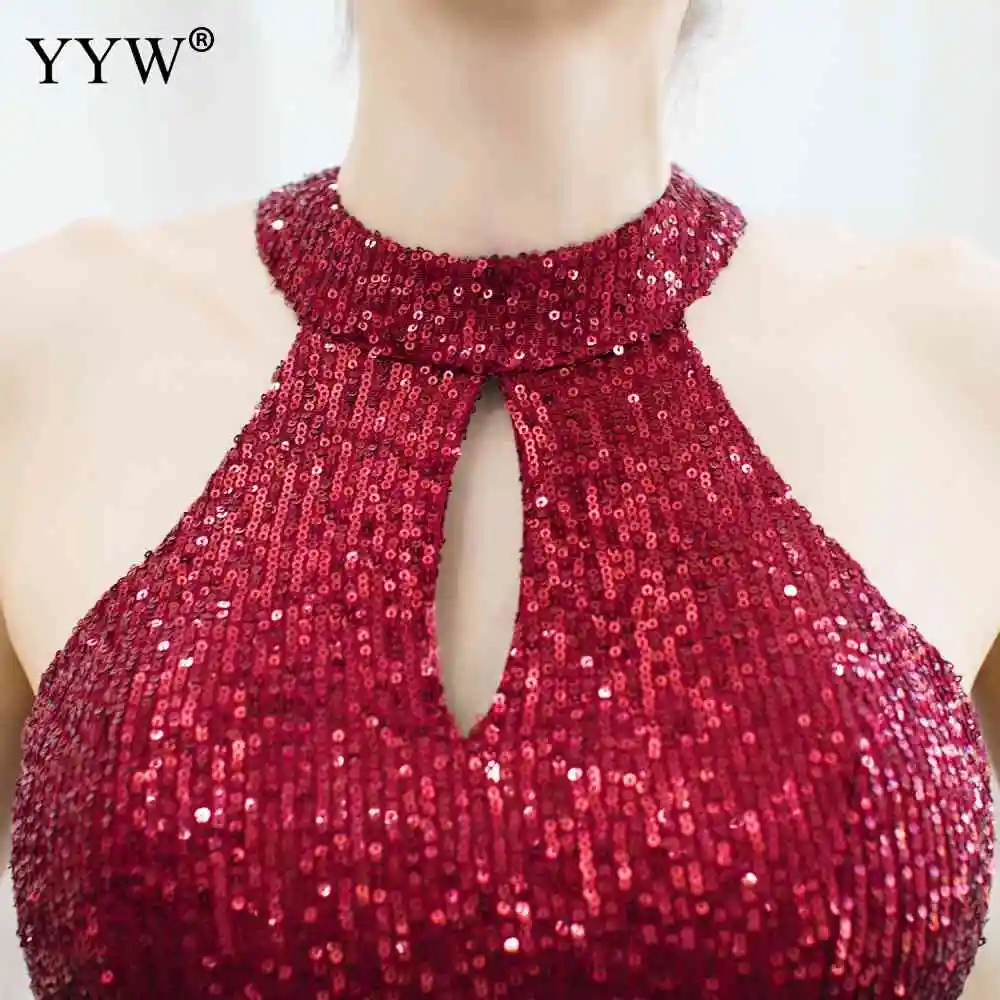 Однотонное красное черное с блестками для вечеринки женское платье на бретелях