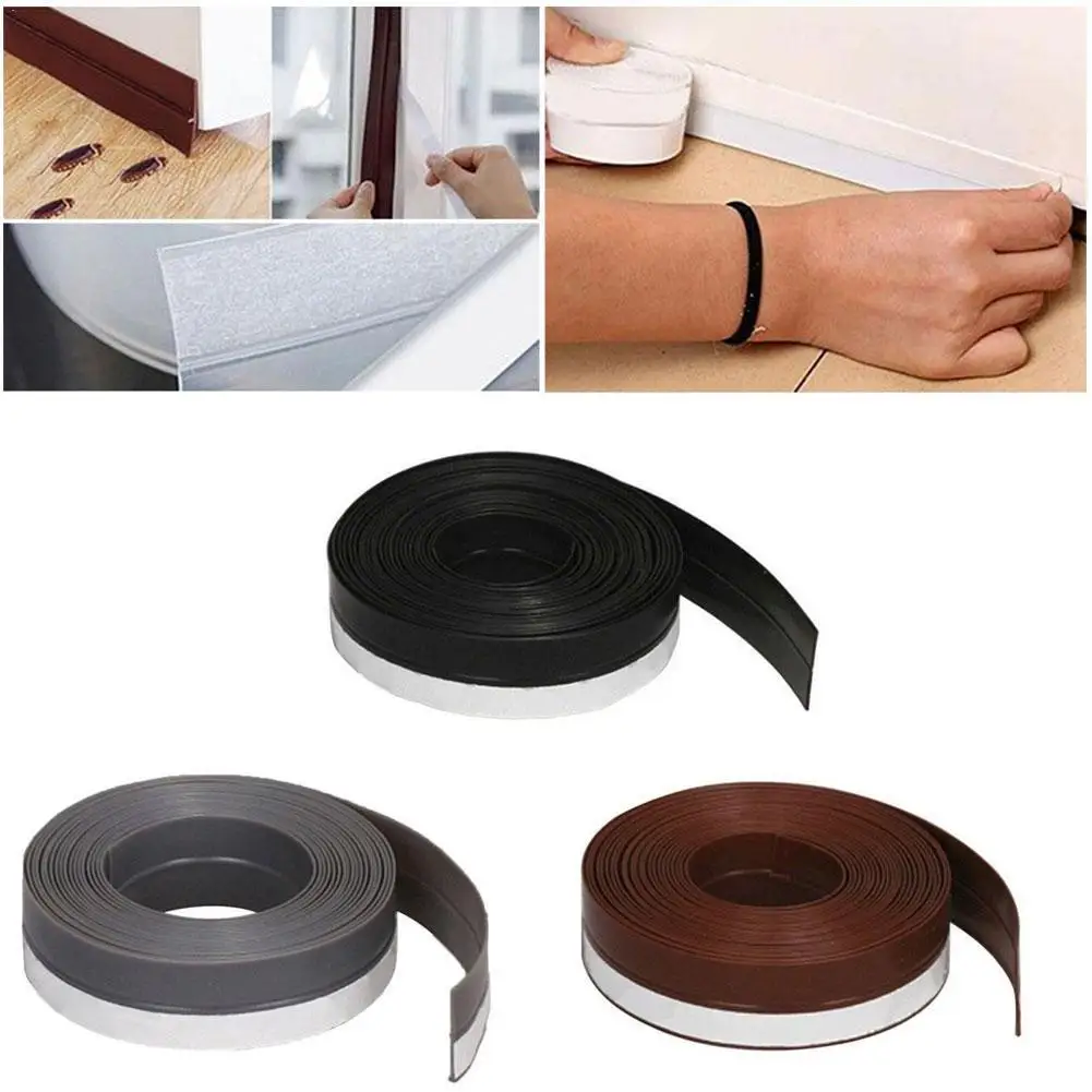 Прозрачная силиконовая уплотнительная лента для дверей и окон изоляция нижнего