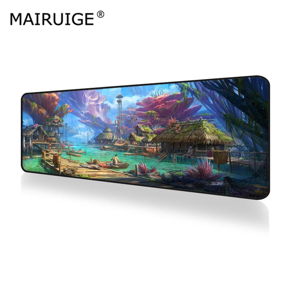 

Landscape Forest Sea Mouse Pad XXL Gamer Desk Mat Computer PC Large Gaming MousePad 90x40cm/80x30cm for Laptop Table Pads