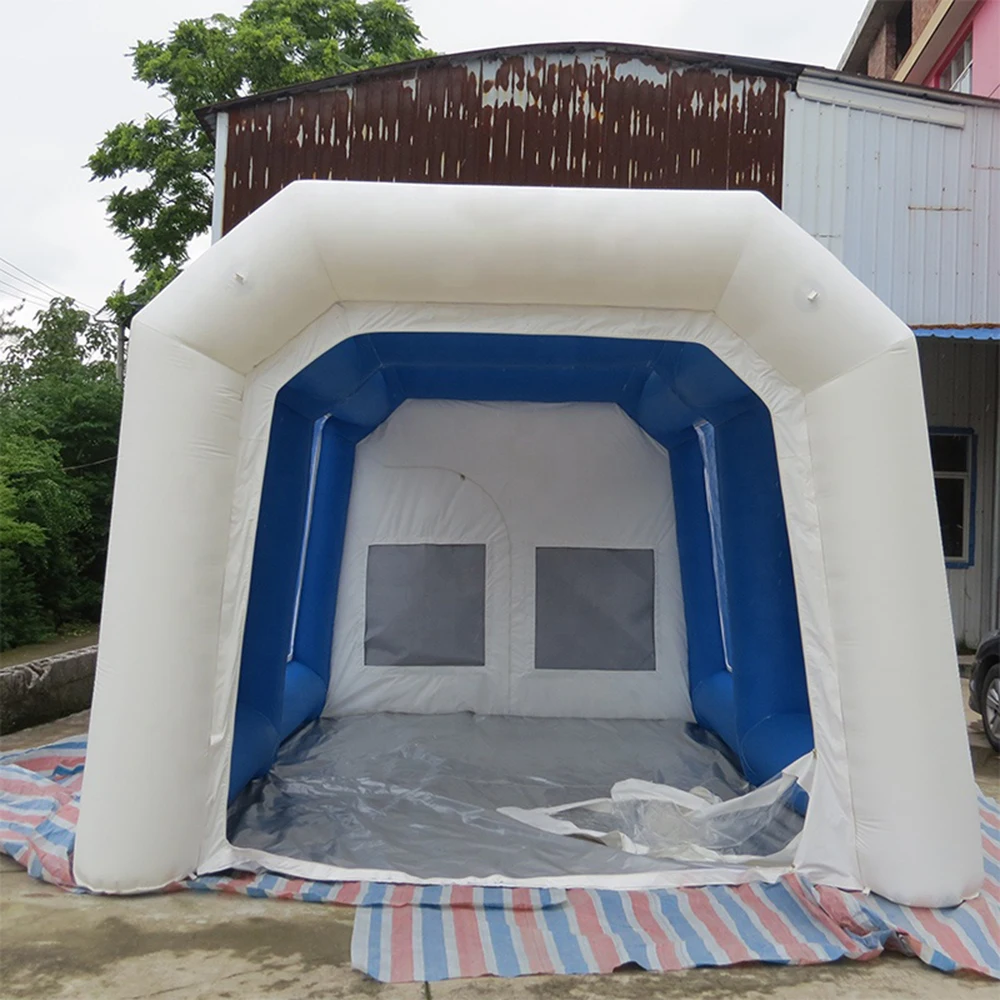 

Movable Oxford material Car Inflatable Spray Booth Painting Room With Filter Inflatable Paint Booth Car with 2 blowers For Sale