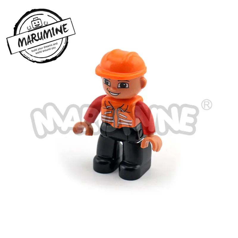 1 pcs MARUMINE Duplo блочные фигурки 13 видов карьера аксессуары большие кирпичи части Дети Развивающие игрушки DIY для игр - Цвет: 1 pcs