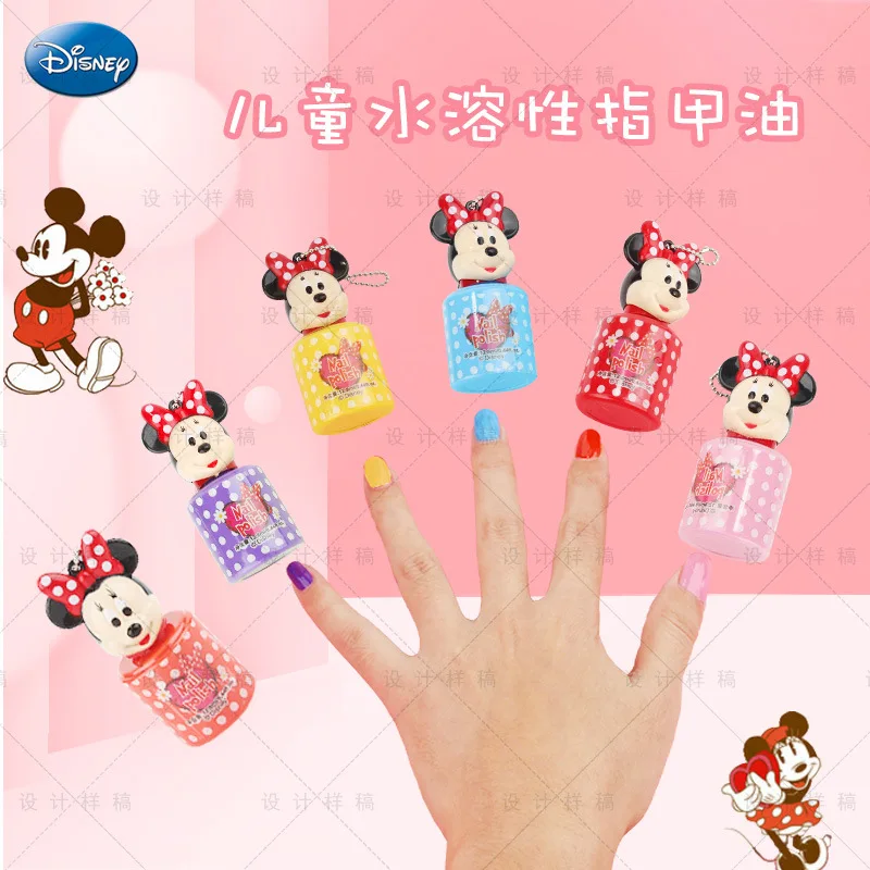 Лаки для ногтей Disney Mickey Mouse водорастворимый моющийся лак модные игрушки девочек
