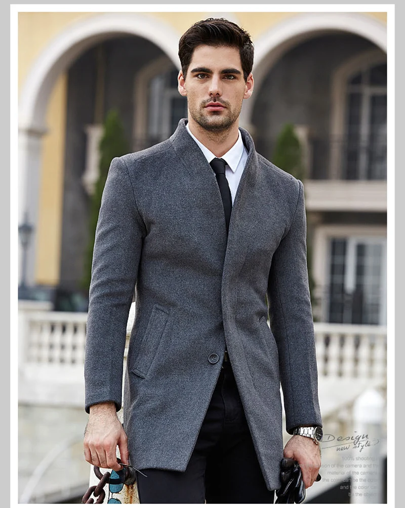 Длинная Мужская куртка тренч осеннее пальто винтажная уличная парка ветровка