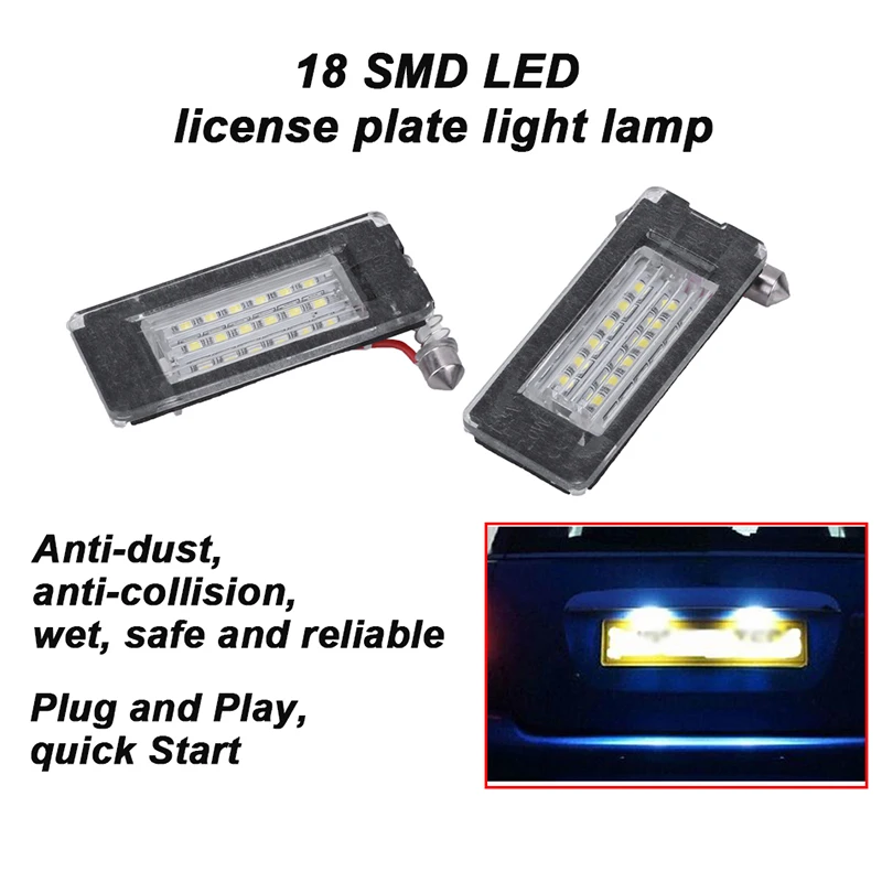 2x18SMD Canbus номерной знак свет лампы без ошибок светодиодный для MINI Cooper R56 R57 R58 R59