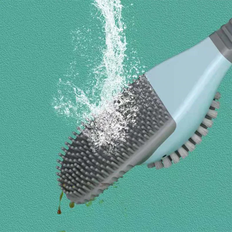 toilet brush for bathroom with base creative duck shape silicone soft bristles brush with holder set for toilet cleaning tools free global shipping