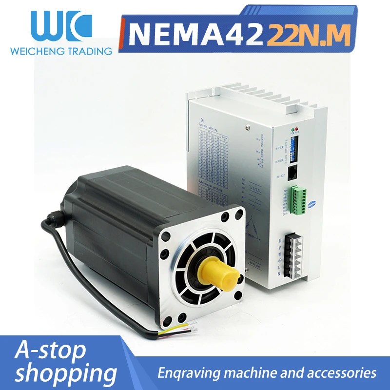

NEMA42 110BYG350 stepper motor set 22N.M with 9ADSP digital driver three-phase stepper motor
