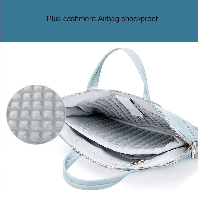 Moisture-Proof Briefcases Portable Women Shoulder Bags Travel Convenient Document Laptop Charger Mobile Power Storage Organizer