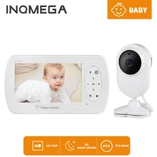 INQMEGA Smart Baby Monitor 4.3 Inch Camera HD Night Vision Two-Way Audio Indoor Wireless Video Temperature Monitoring Security
