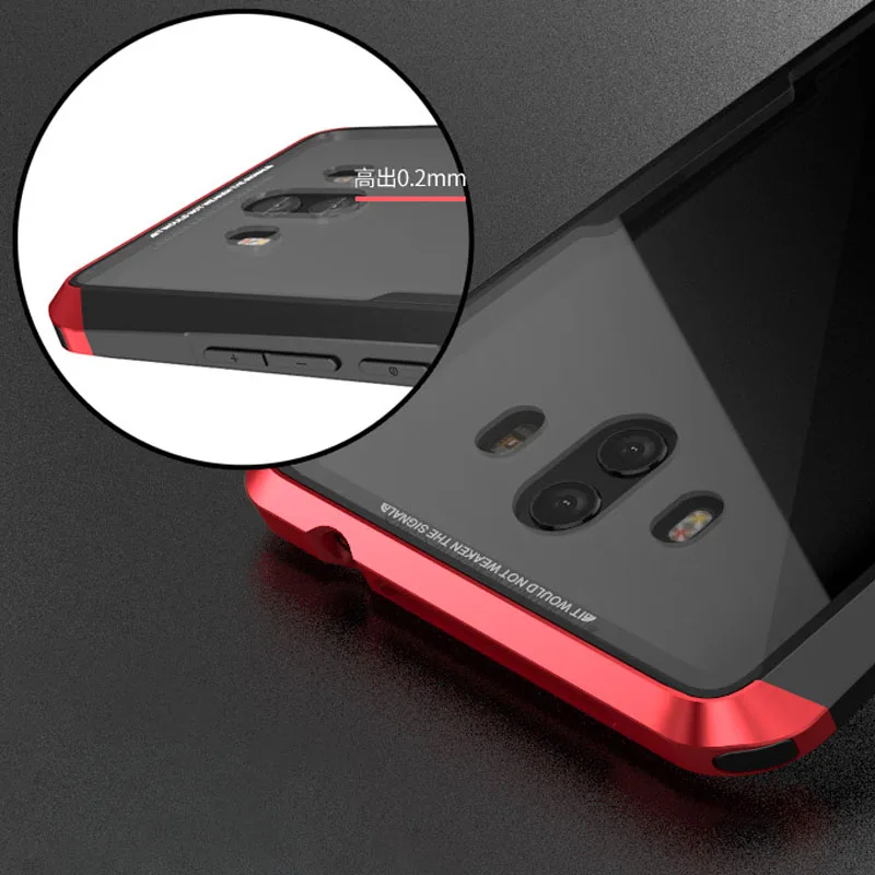 Прозрачный чехол для Huawei Mate 10 с роскошной рамкой Жесткий Чехол из стекла Mate10 |