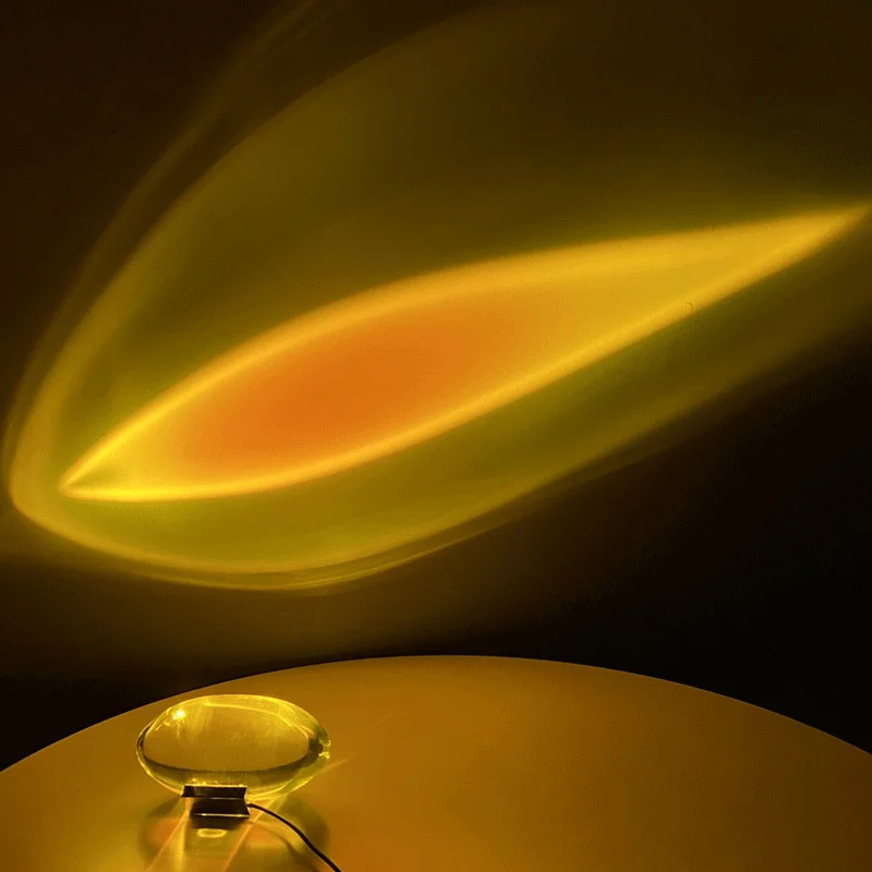 Sky Eye Crystal Table Lamp Italian Creative Exhibition Hall Living Room Designer Projector Atmosphere LED Sunset Night Lights | Освещение