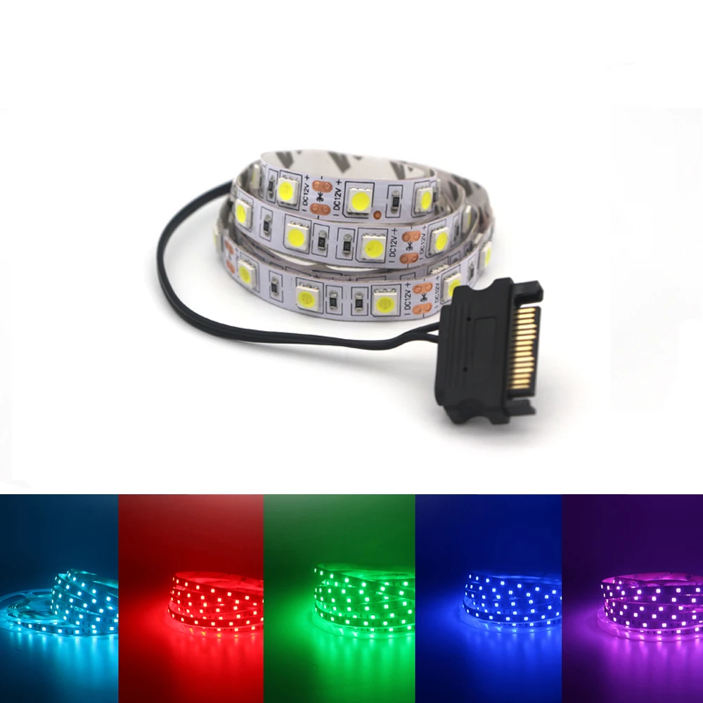 50/100/200 см Светодиодные ленты светильник ПК компьютер чехол полоска для