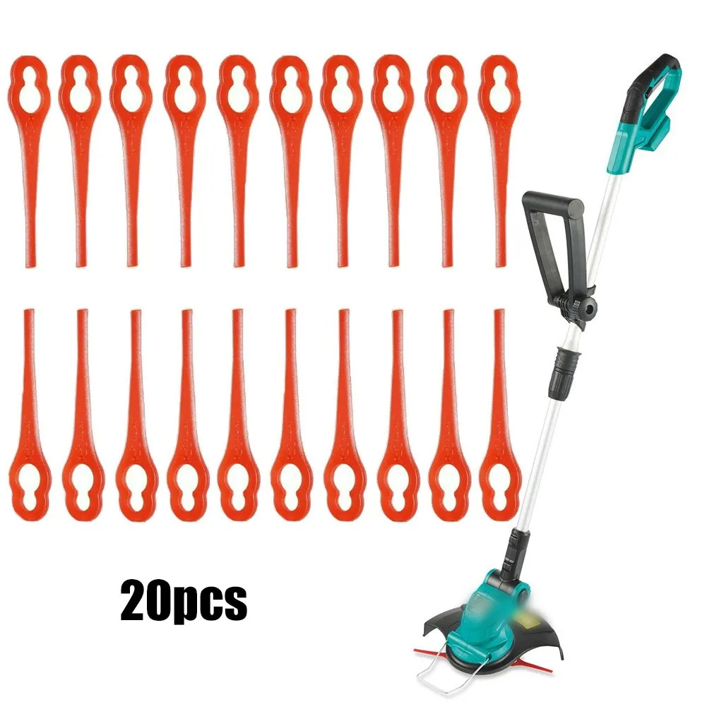 

20Pcs ALM BQ026 Grass Strimmer Plastic Cutter Mower Blades For Einhell Lawn Mower String Trimmer Parts
