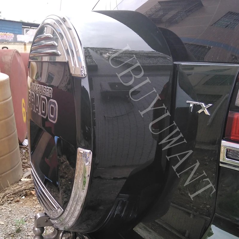 Для Toyota Land Cruiser Prado FJ 150 120 ABS хром задняя Чехол запасного колеса, отделка, декоративные полосы 6 шт