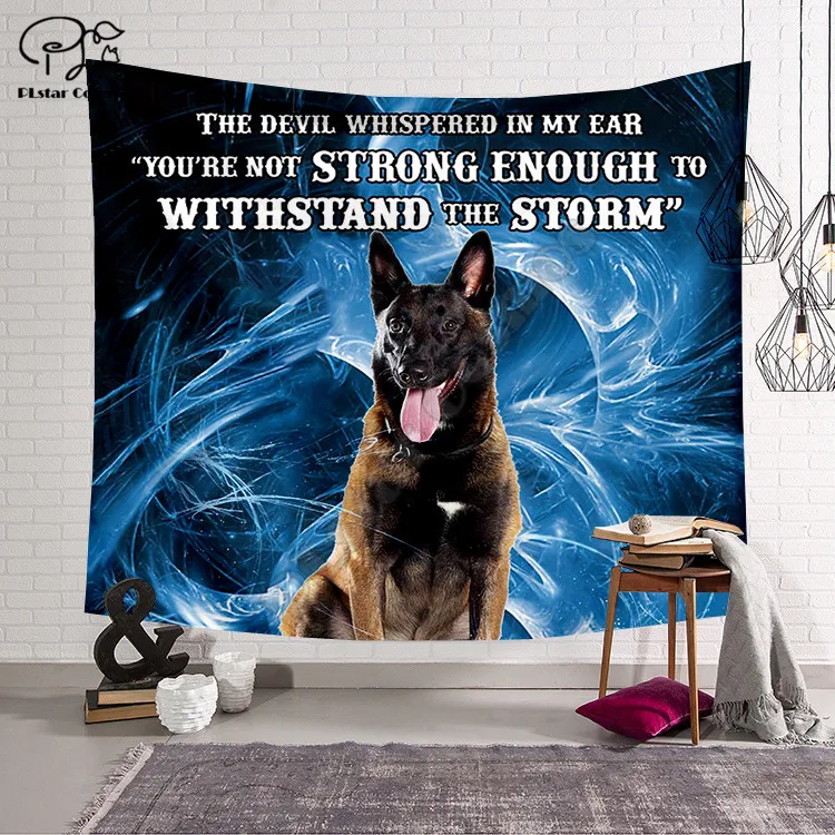 

PLstar Космос гобелен забавный мопс, собака, животные 3D печать ing прямоугольный домашний Декор настенный стиль-1