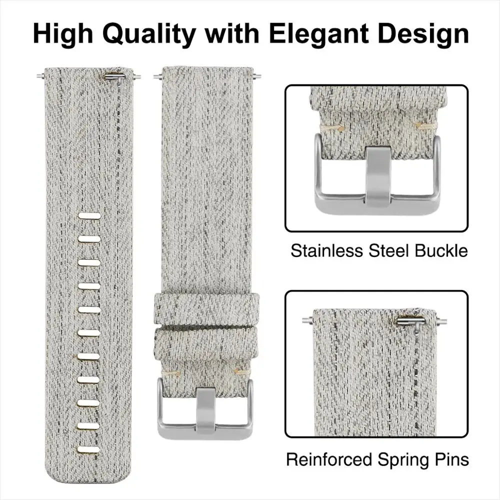 Холщовый ремешок для умных часов Fitbit Versa нейлоновый холщовый браслет аксессуары