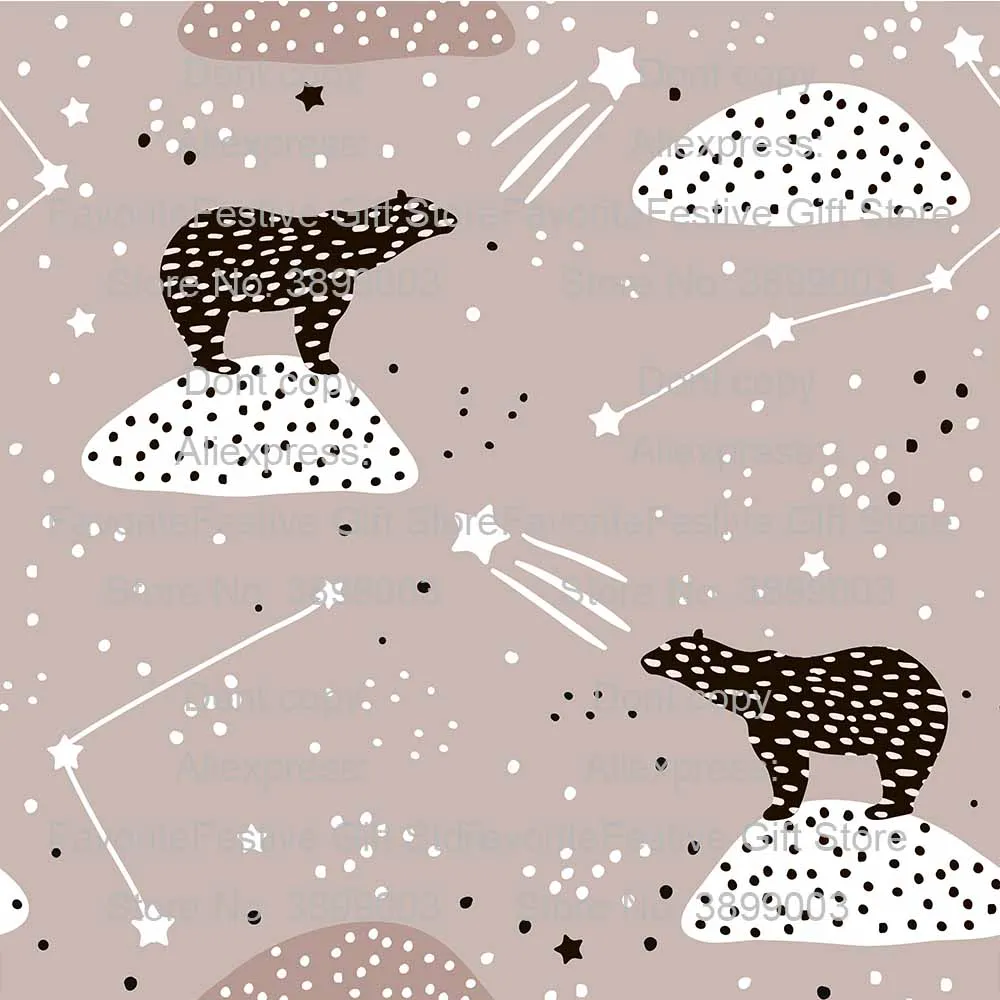 Созвездие планеты медведь мультфильм ткань DIY стеганое шитье для малышей и детей