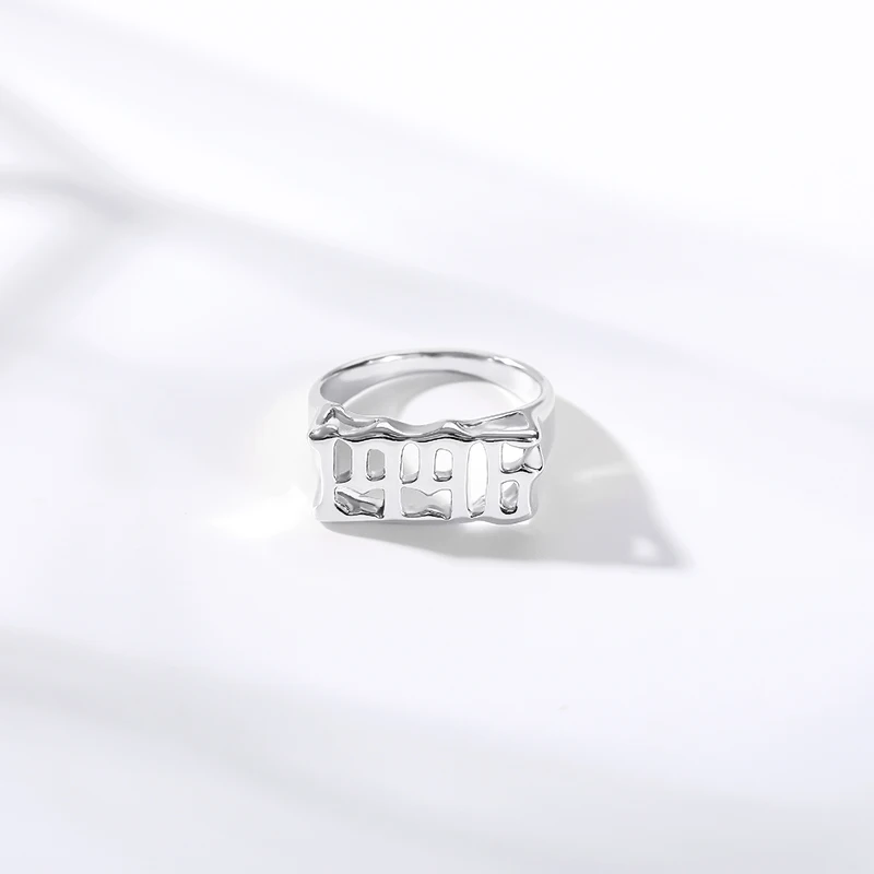 Модные кольца с цифрами на заказ 1995 1996 1997 ювелирные изделия кольцо из нержавеющей