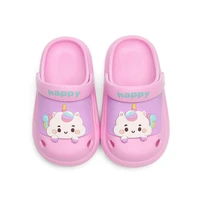 unicorn child sandals summer cartoons rubber high quality clogs kids garden shoes blue cr beach hasp flat sandals