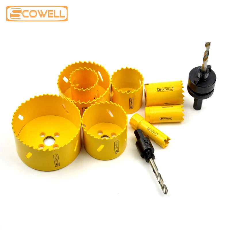 30% Off SCOWELL Holesaw Cutter 14mm to 92mm With Arbor A2 A4 For Metal Cutting Hole saw Cutting Blades Circle Crown Saw Blade