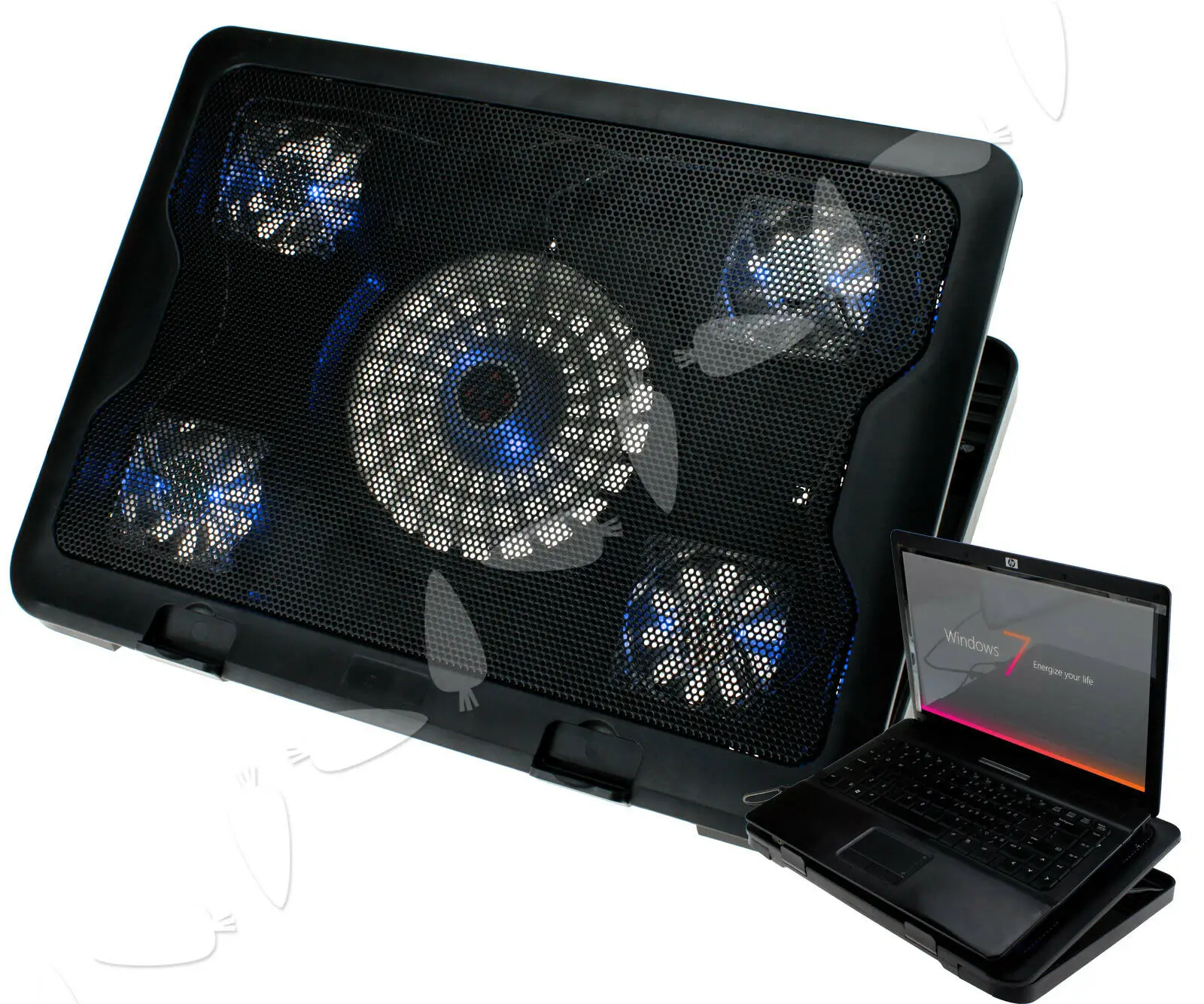 

36x28cm 5 Fans USB-Powered Laptop Switch Cooler Notebook Cooling Pad Stand