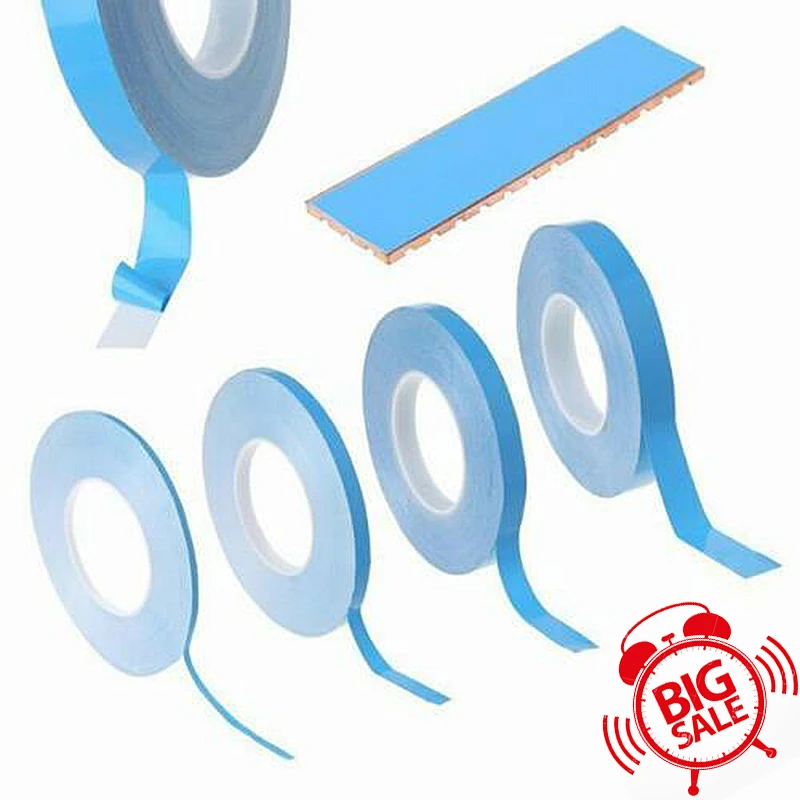 Двусторонняя Теплопроводящая клейкая лента 25 м/рулон ширина 3/5/810/12/15/18/20 мм|Лента|