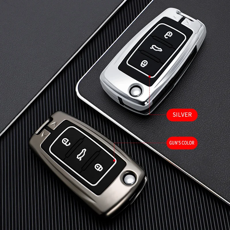 

Zinc Alloy Car Key Case For Skoda Mingrui A5 Bora Jetta Seat Ivisa Leon 3-Button Folding Remote Control Box of Volkswagen Polo