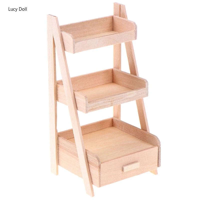 

DIY Домик в масштабе 1:12, деревянная полка, Цветочная подставка, мини кукольный домик, мебель ручной работы, модели игрушек