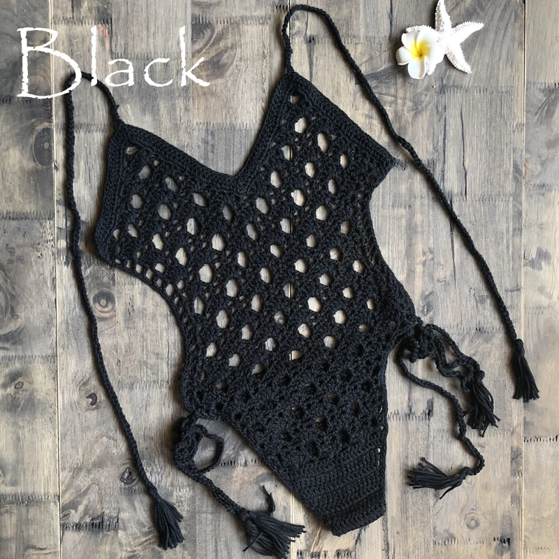 Sexy One Piece Swimsuit Women Crochet Sexy Swimwear Female Khaki Thong Backless Monokini Bathing Suit Hot