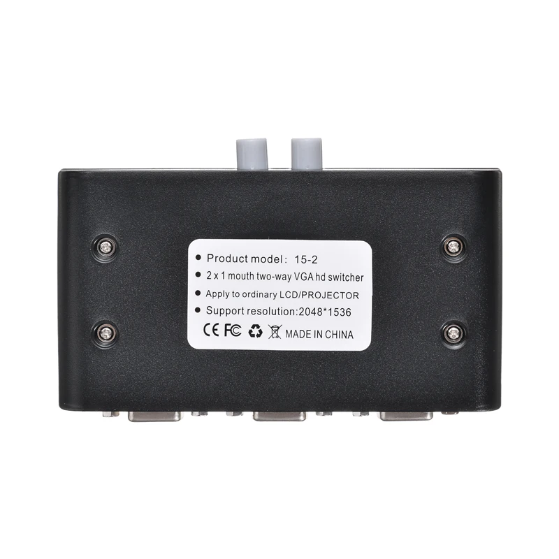 Mini 2 In 1 Out VGA Selector Box Multiple Inputs VGA/SVGA Manual Sharing Switch Switcher For LCD PC | Электроника