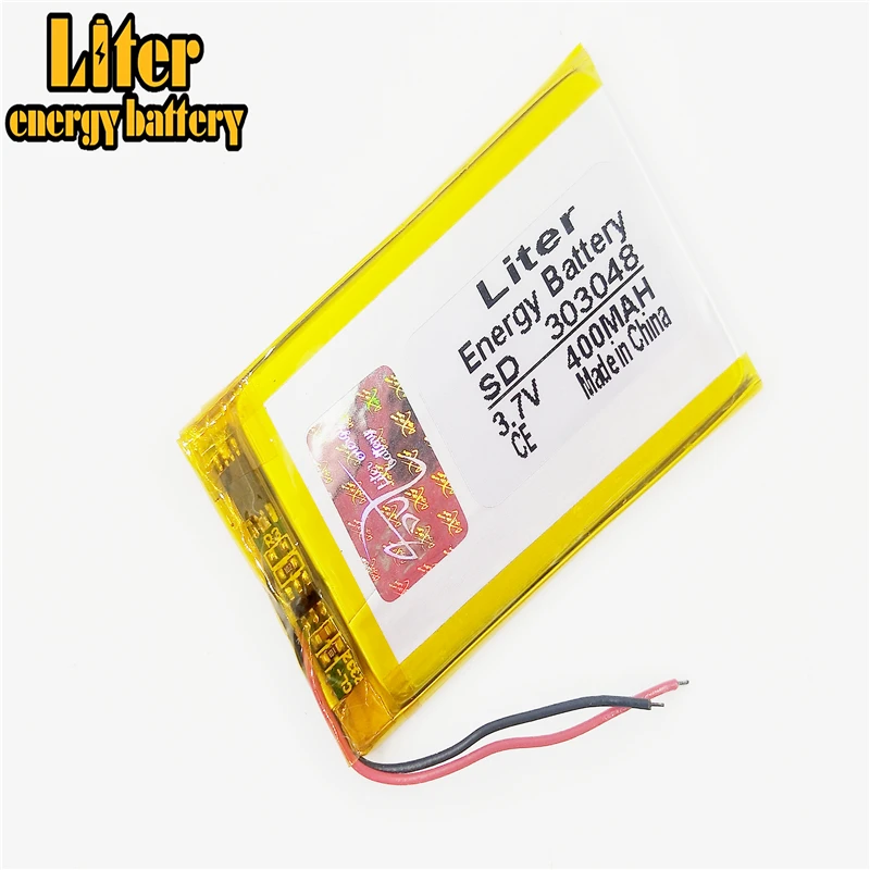 Перезаряжаемый 303048 303050 3 7 V 400mAh литий-полимерный Lipo аккумулятор для MP3 MP4