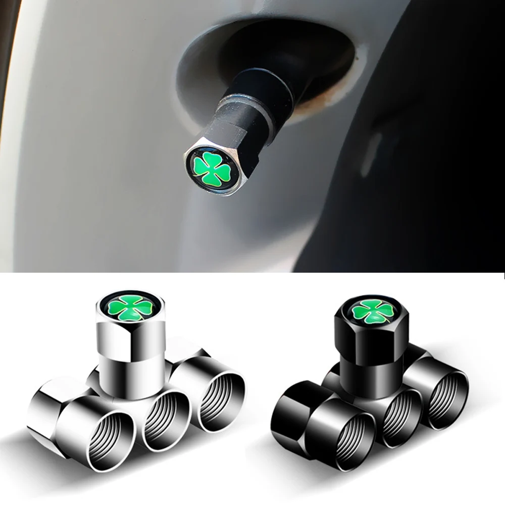 DSYCAR 4 шт./компл. четырехлепестковый Клевер вентиль крышка автомобиля шин колпачки