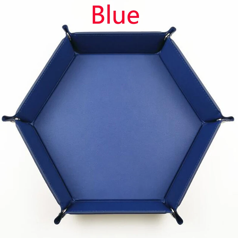 8 цветов из искусственной кожи складной шестигранный кости лоток фиолетовый
