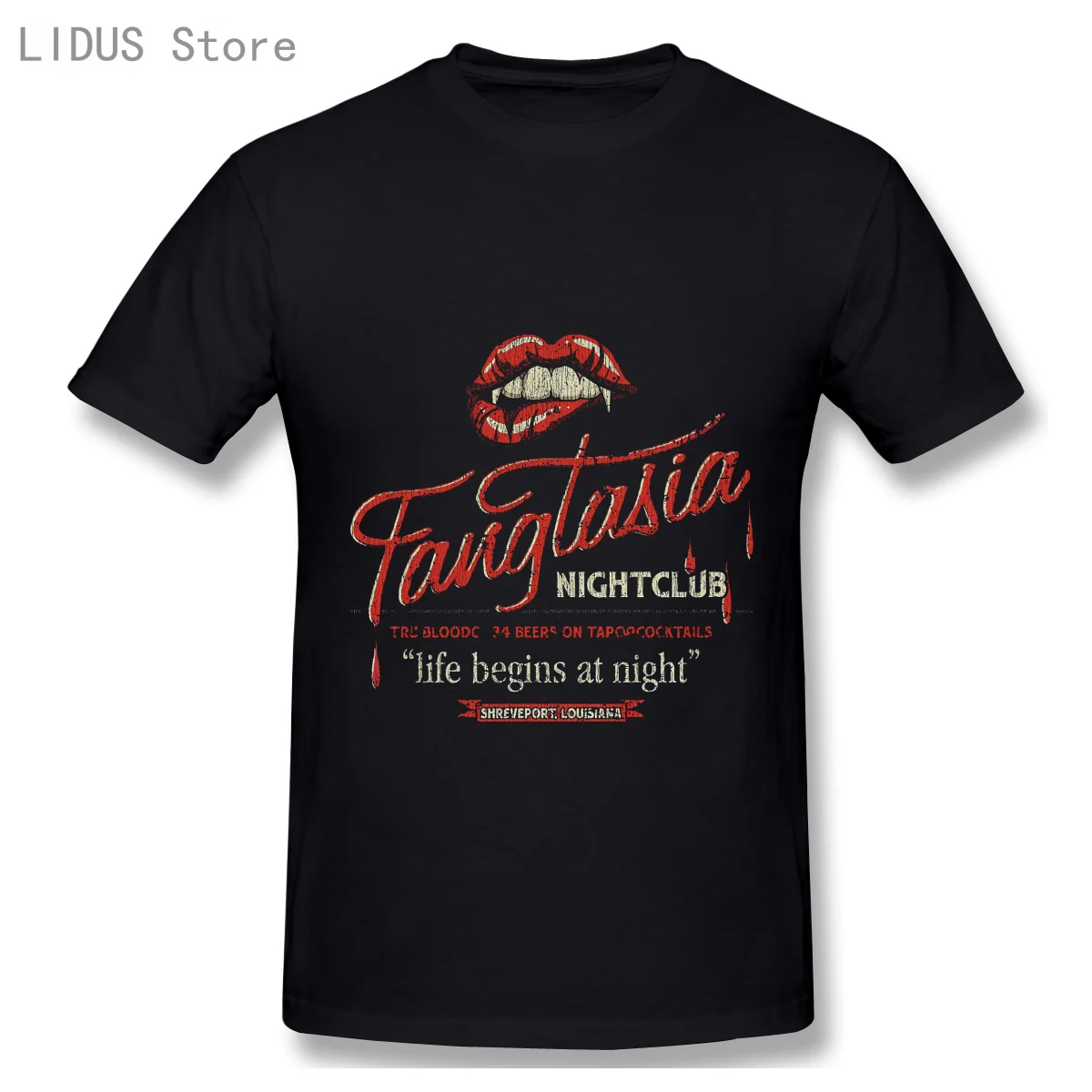 

New Summer T Shirt Fangtasia Nightclub Vintage T-Shirt Cotton Lost Ofertas Tee Shirt Tops