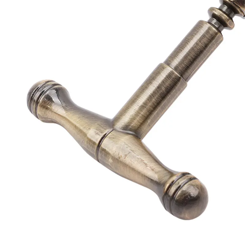 

Cork Wine Opener Creative Bottle Metal Opener Antique Vintage Style Rack Pinion Corkscrew Kitchen Bar Gadgets