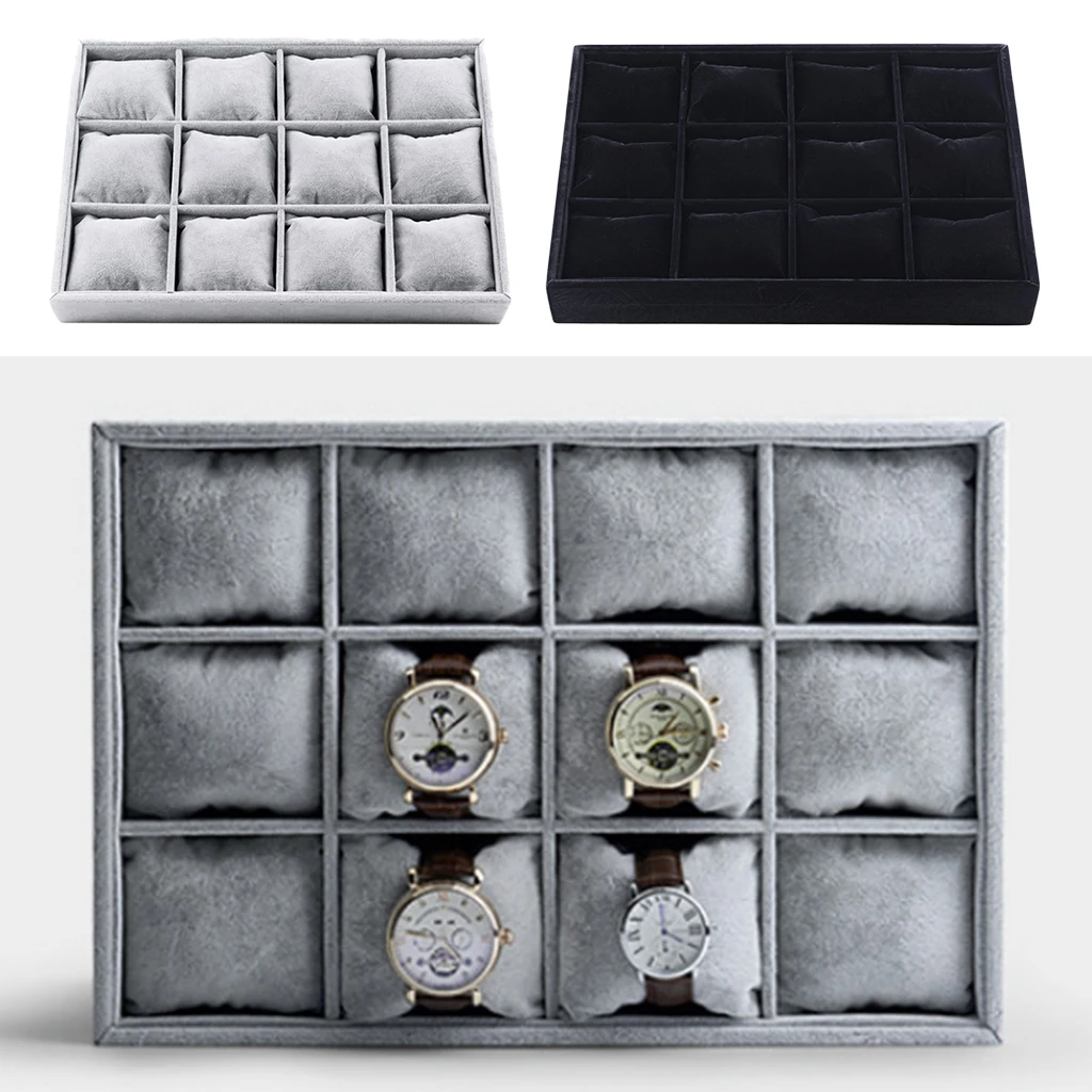 

Bangle Display Tray Watch Showcase 12 Grids Shop Jewelry Holder Accessory