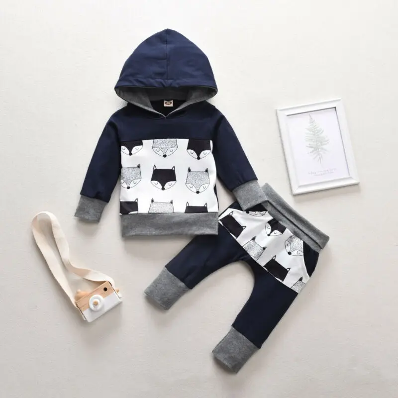 2019 бренд От 0 до 4 лет Одежда для маленьких мальчиков одежда с капюшоном принт