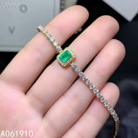 kjjeaxcmy boutique jewelry 925 sterling silver inlaid natural emerald ladies hand bracelet support detection exquisite