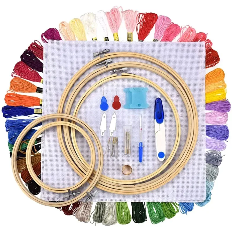 50/100 цветов набор игл для вышивания сделай сам инструменты вязания нитки вышивки