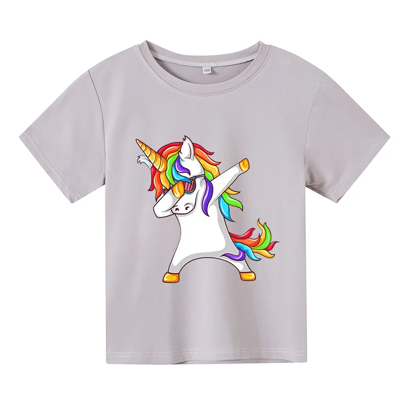 

Boys and Girls Short-sleeved Fashion Children's Summer Cartoon T-shirt Print Cute Sleeve Length(cm) Clothing Length Style Fit