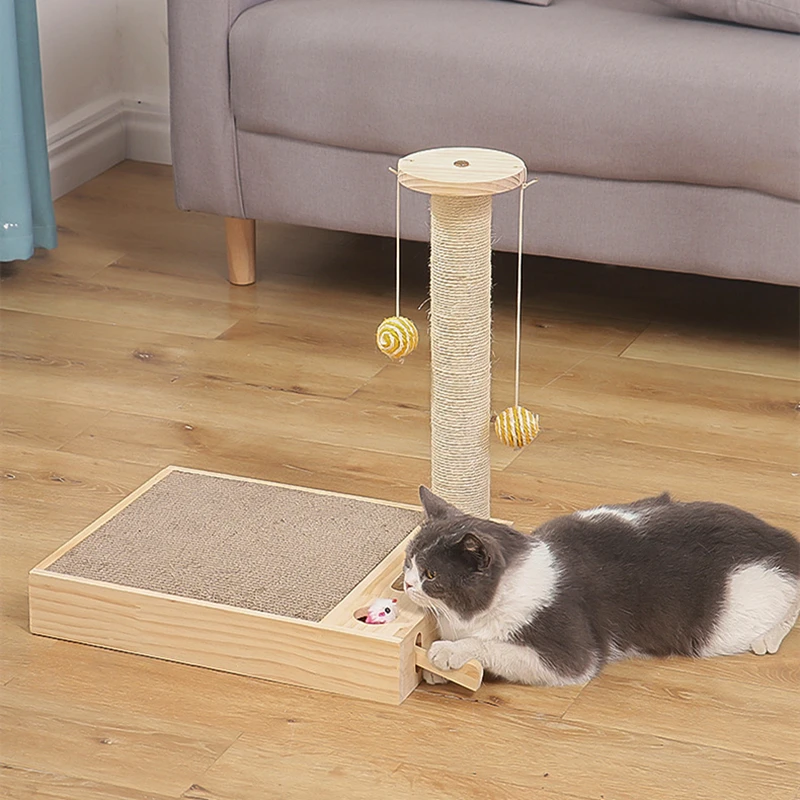 Когтеточка для кошек из гофрированного картона с ударным хомяка игрушка