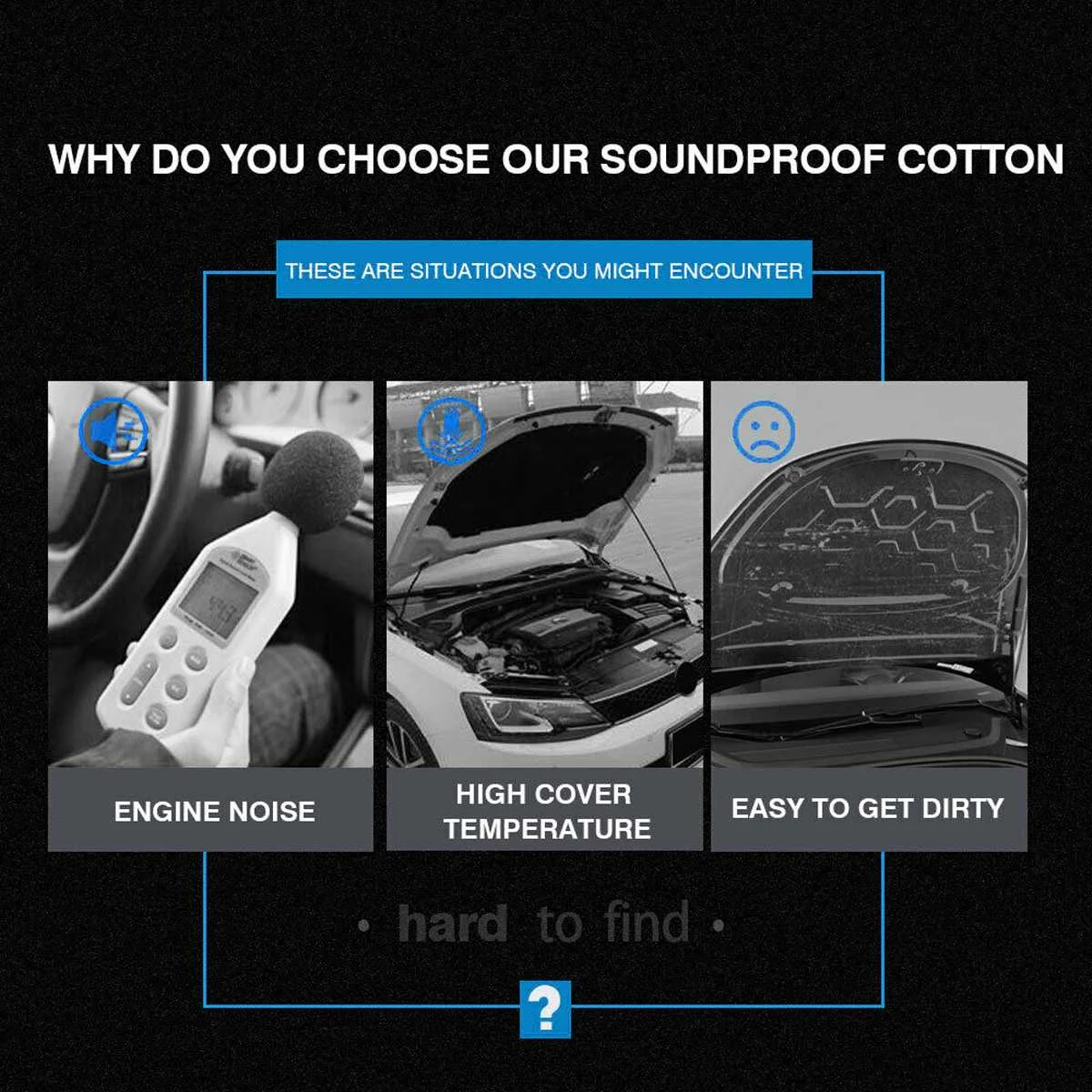 Автомобильный передний багажник звукоизоляционный хлопковый чехол